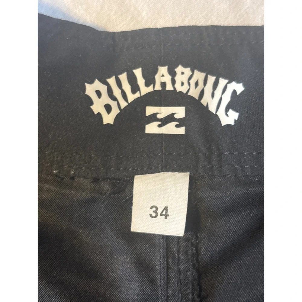 Billabong Board Shorts Mens 34 Black Surf Swim Lace Up Solid